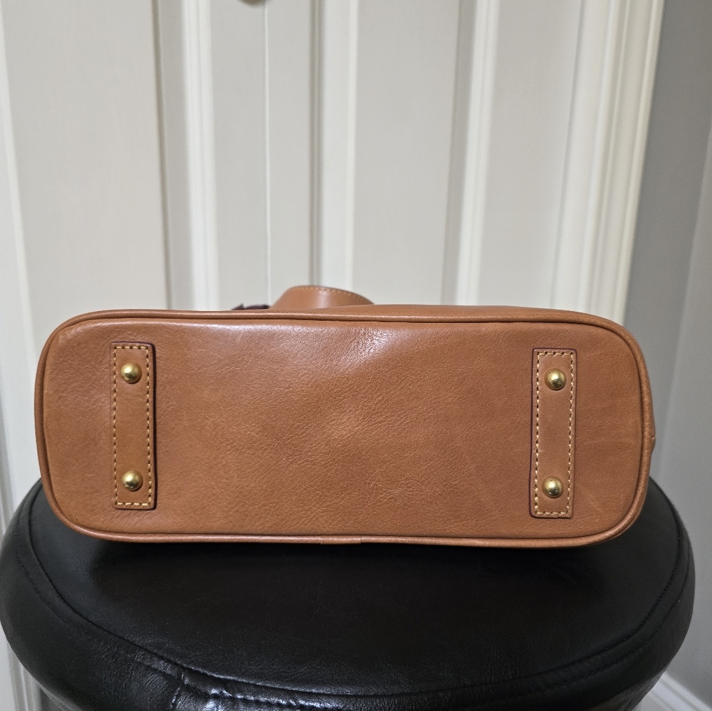 Dooney & Bourke Brown Leather Shoulder Bag - Picture 6 of 11